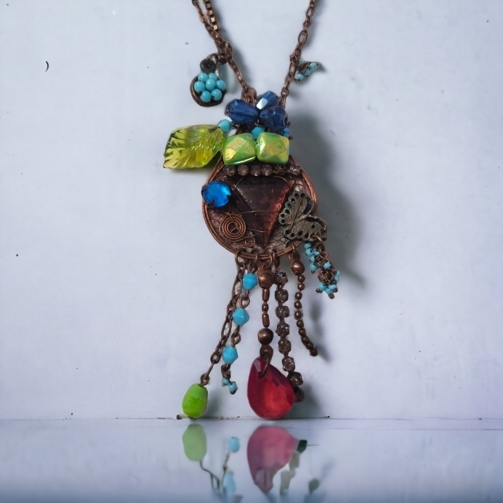 SIGNED MARC LABAT Artistic funky unique intricate necklace
